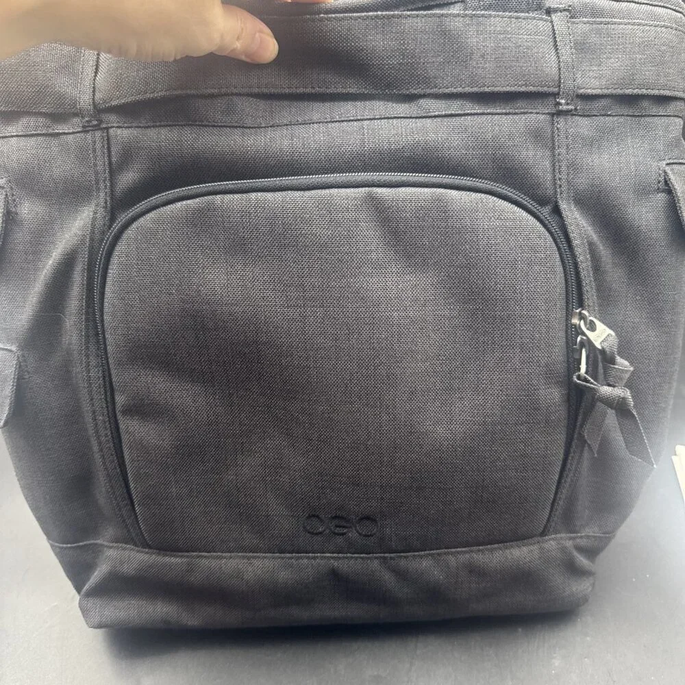 OGIO Cintas Women's Melrose Tote Laptop Bag Storm Gray Large Buttons Pockets